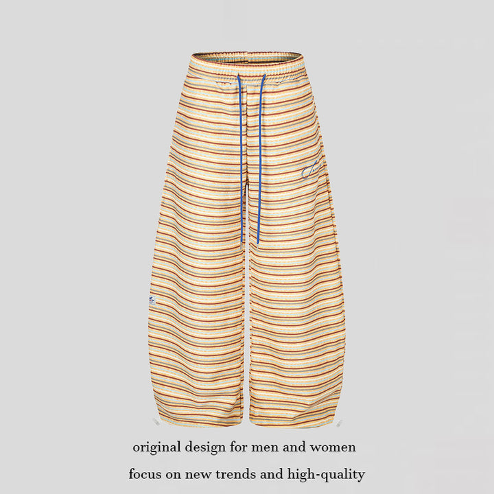 Women's Wide Palazzo Lounge Pants with Drawstring Waist and Adjustable Hem Cords Amarae