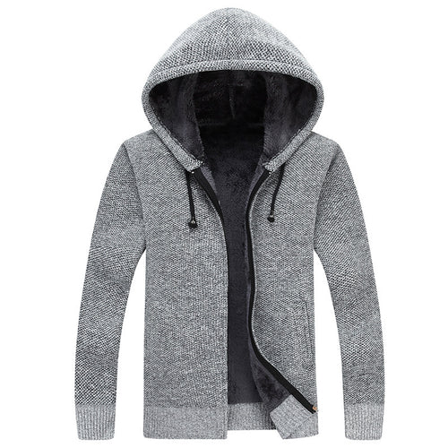 Comfortable fleece jacket for men with hood and soft inner lining Amarae