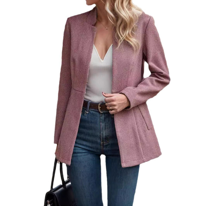 Women's jacket with an elegant herringbone pattern and a timeless cut Lune London