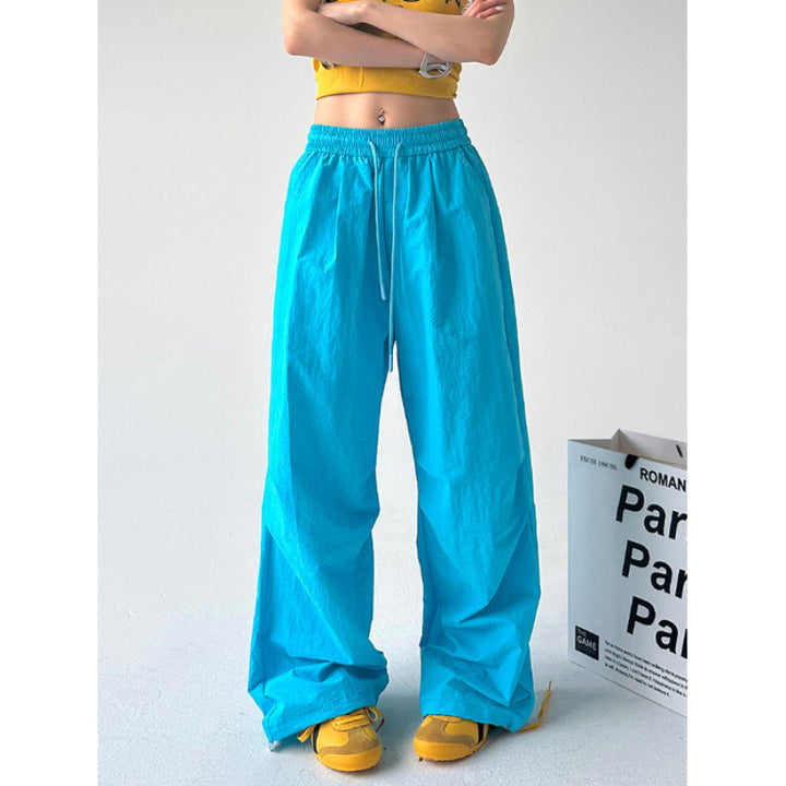 Women's Loose Sports Pants with Elastic Waistband and Drawstring Chic & Stil