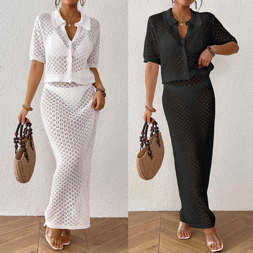 Ladies Chic Two-Piece Crochet and Style