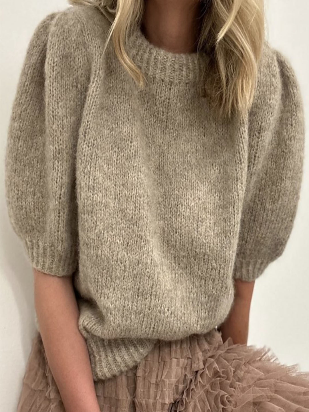 Women's sweater with puff sleeves and soft knit Lune London