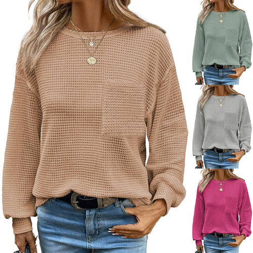 Casual sweatshirt for women with structure and chest pocket Amarae