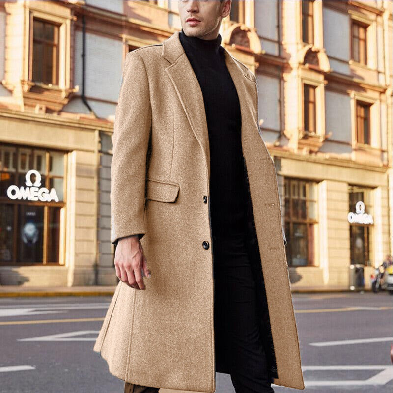 Elegant long coat for men with slim fit Amarae