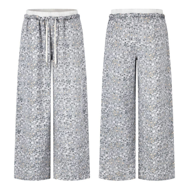 Ladies Palazzo Glitter Pants with Elastic Waistband and Drawstring Amarae