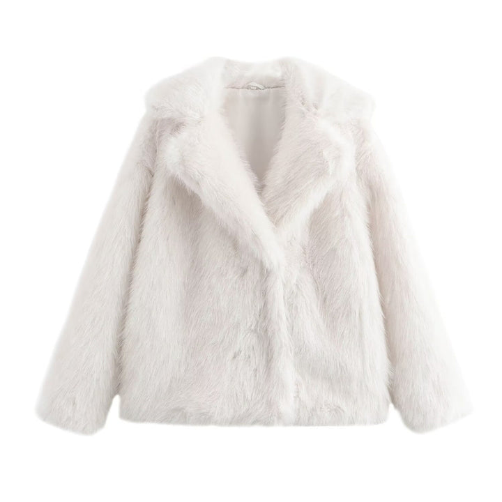 Women faux fur coat glam Lune London