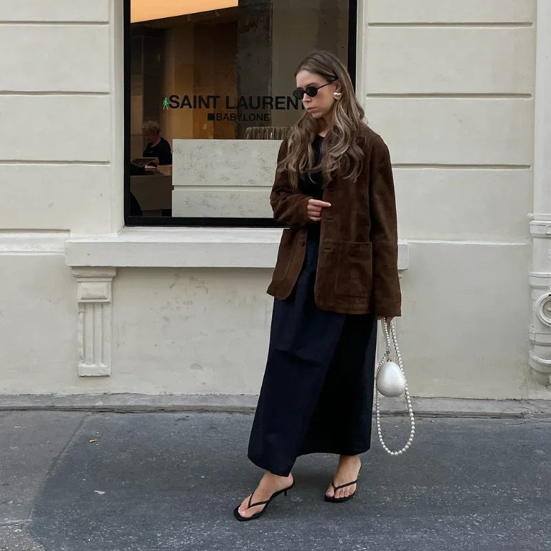 Veste en velours élégante et douce pour femmes Chic & Stil