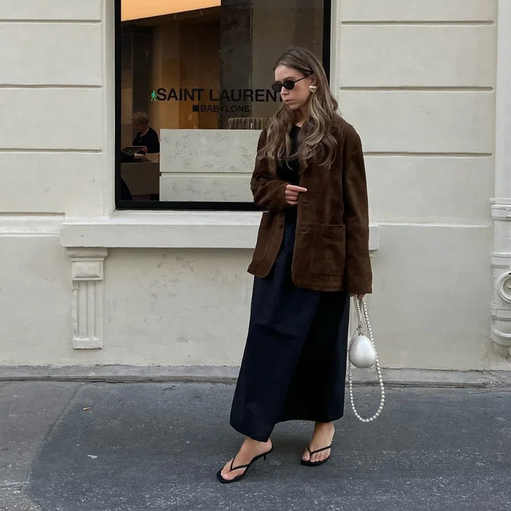 Veste en velours élégante et douce pour femmes Chic & Stil