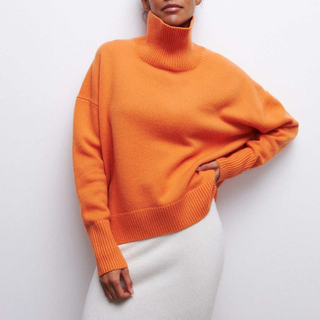 Ladies elegant turtleneck sweater with oversized cut Lune London