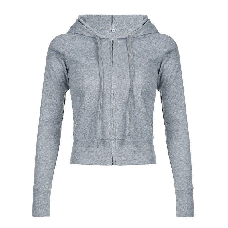 Casual hooded jacket for women with short cut Amarae
