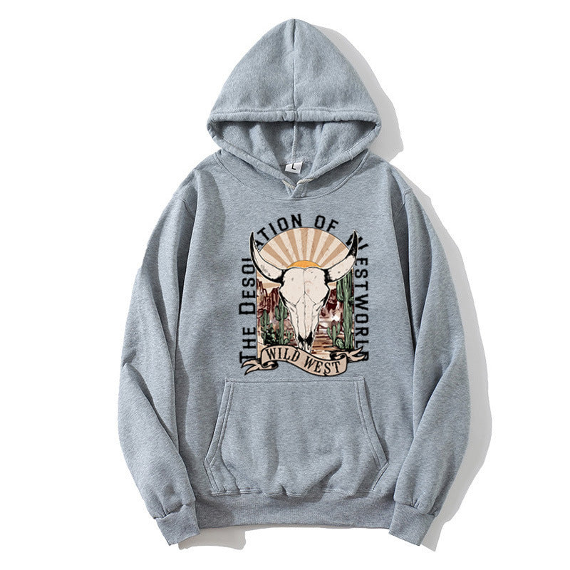Ladies hoodie with nostalgic Wild West design Chic & Stil