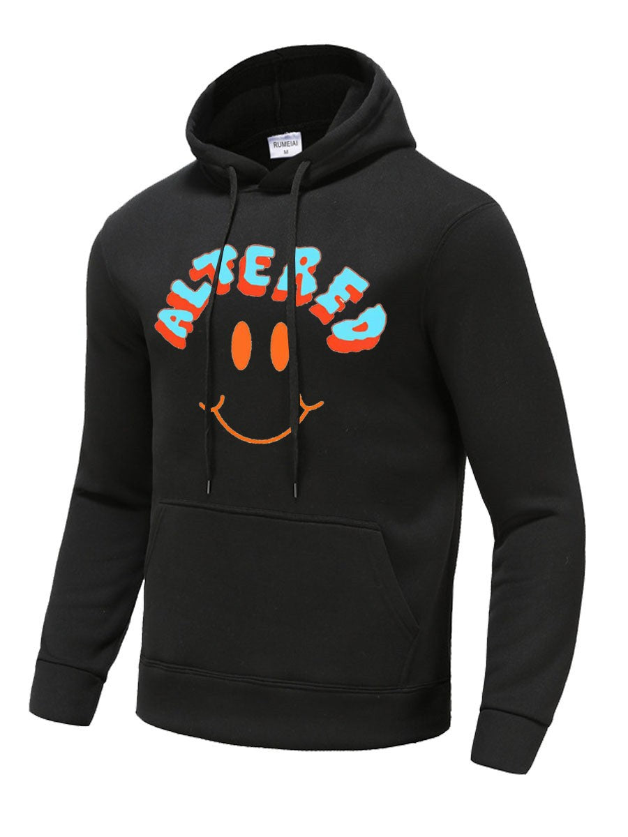 Men's hoodie with a catchy smiley print and a comfortable cut Lune London