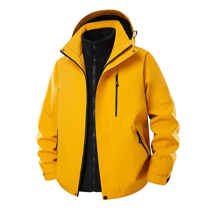Women's double-layer softshell parka with removable fleece inner jacket Amarae