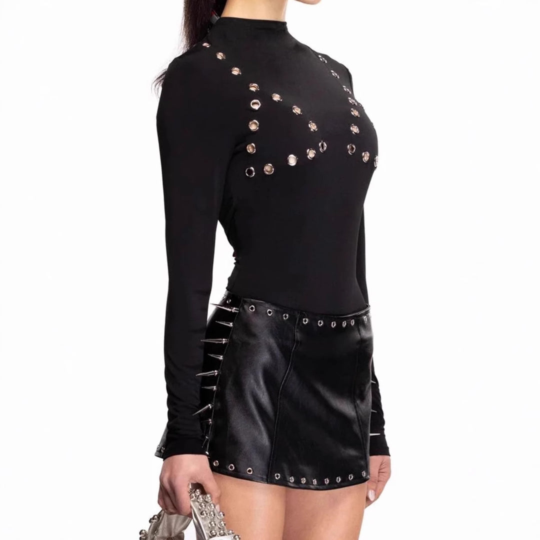 Body for women with decorative studs and long sleeves Lune London