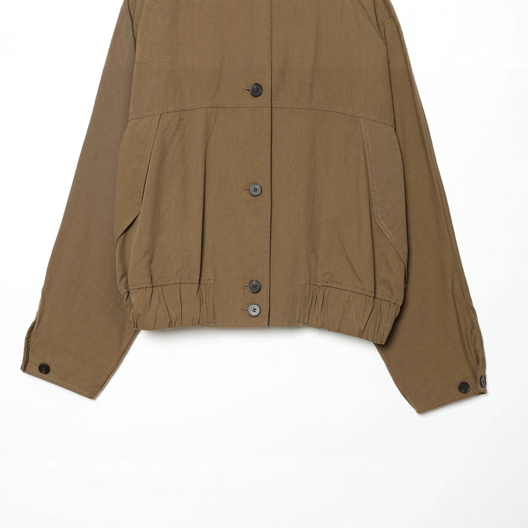 Women's short jacket with high stand-up collar and drawstring Amarae