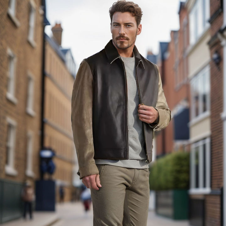 Trendy hybrid jacket for men with structured sleeves Lune London