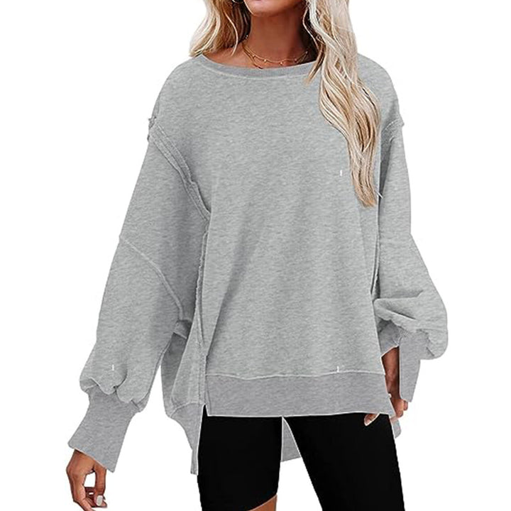 Ladies Oversized Sweatshirt with Puff Sleeves Lune London