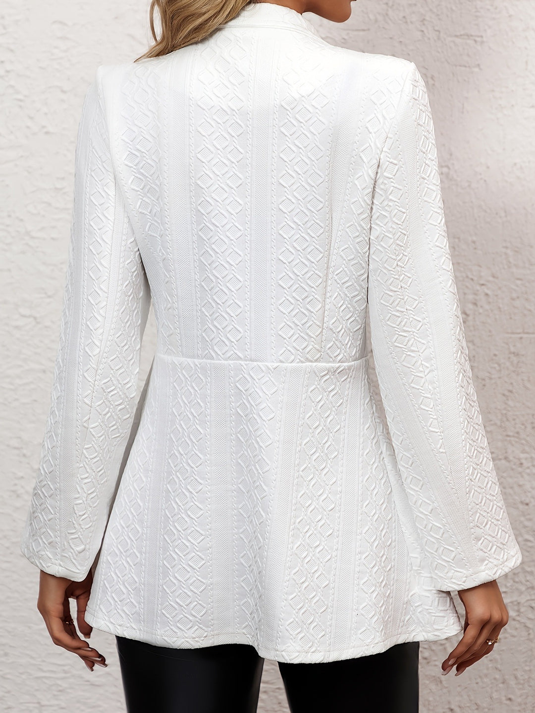 Ladies Elegant Knit Blazer with Fine Pattern Lune London