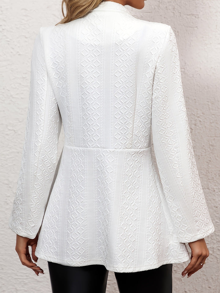 Ladies Elegant Knit Blazer with Fine Pattern Lune London