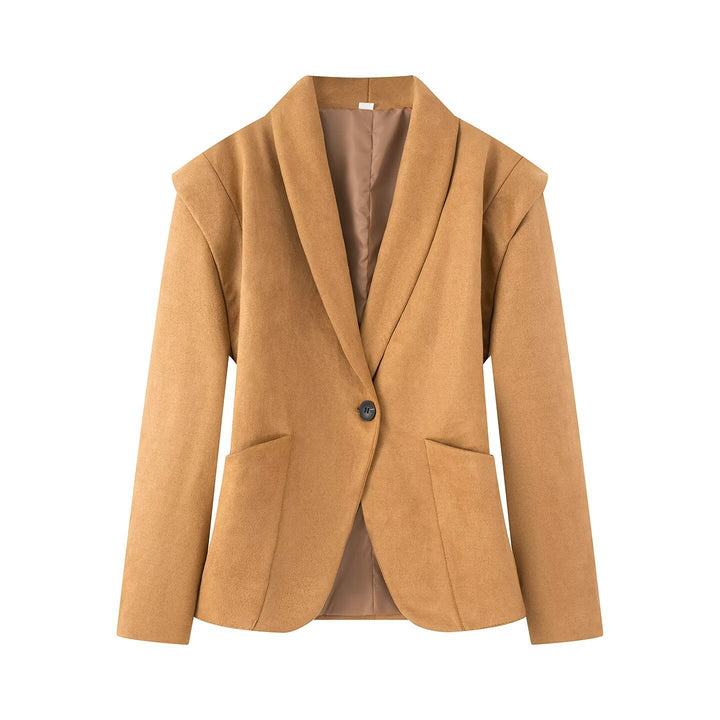 Elegant blazer jacket for women with classic cut and patch pockets Lune London