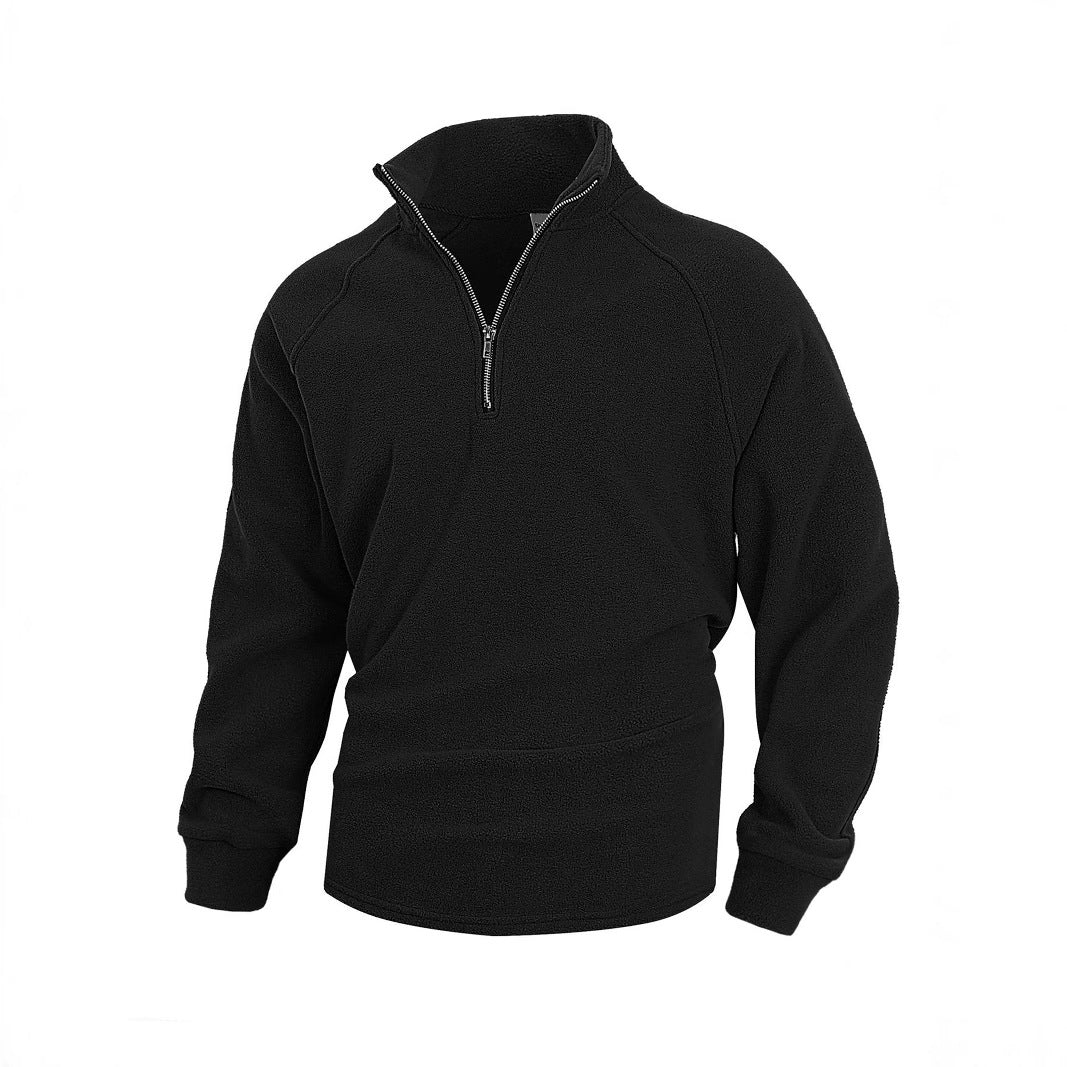 Men's fleece pullover with half-zip Lune London