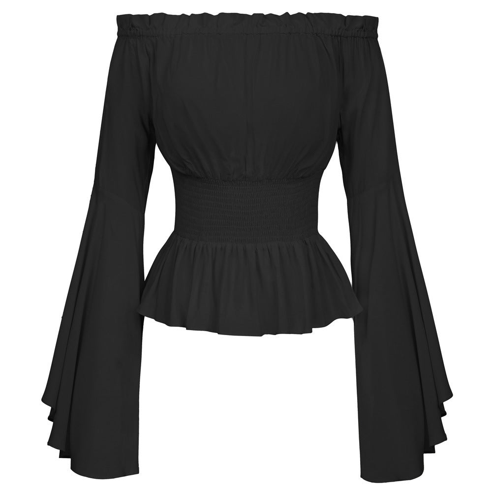 Blouse for women with an off-the-shoulder design and voluminous sleeves Lune Londonl