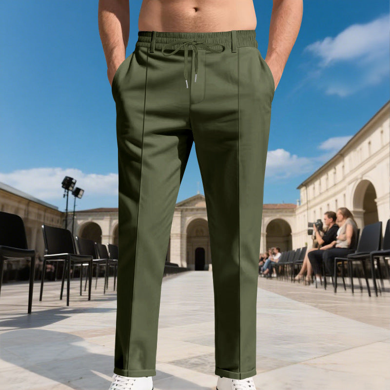 Men's elegant casual pants with elastic waistband and modern pockets Lune London