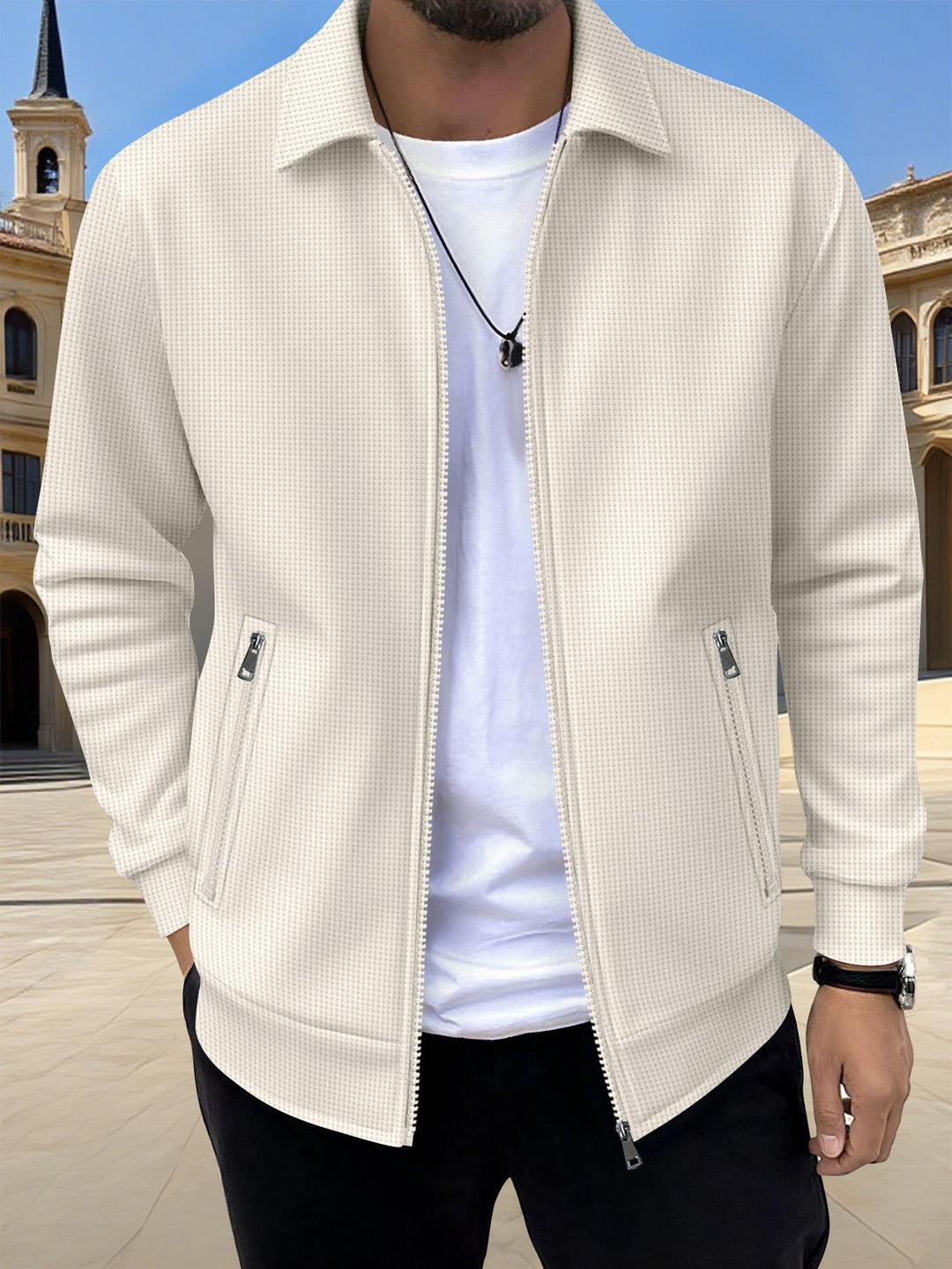 Men's sports jacket with zipped side pockets Lune London