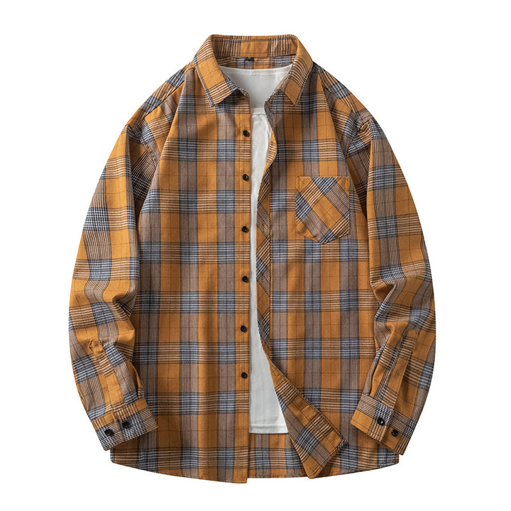 Casual checkered shirt for men with pockets and button-down collar Amarae