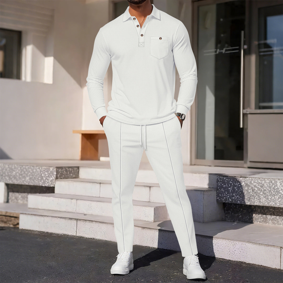 Elegant leisure suit for men with structured top and comfortable pants Lune London
