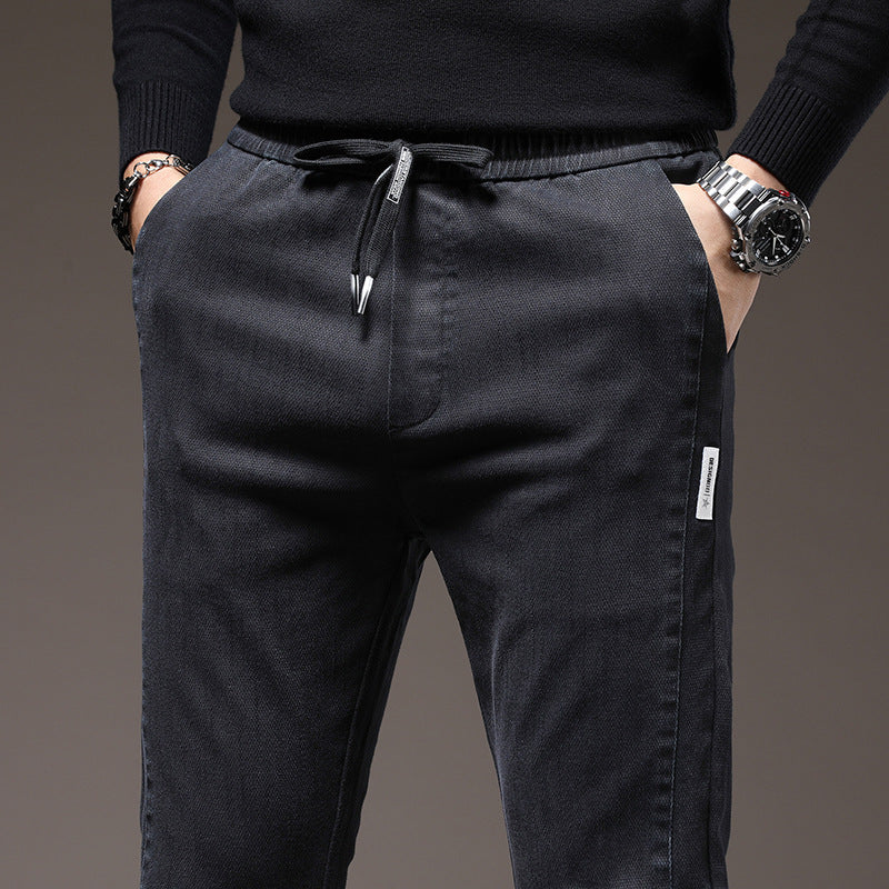 Comfortable chino pants for men with elastic waistband Lune London