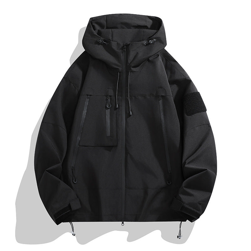 Women's Technical Outdoor Jacket with Adjustable Hood System and Multifunctional Pockets Amarae