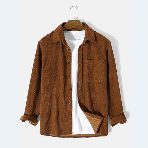 Corduroy jacket for men with a finely structured look and a practical chest pocket Amarae
