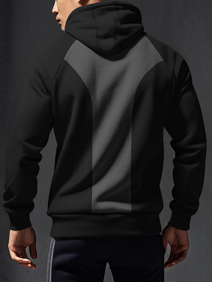 Men's sporty hoodie with half-zip Lune London