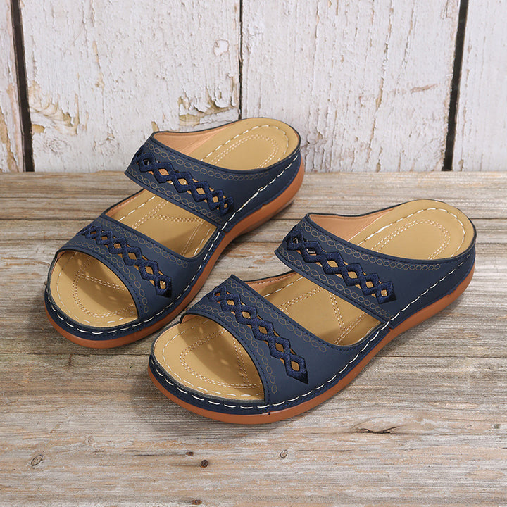 Ladies comfort slide sandals Lune London