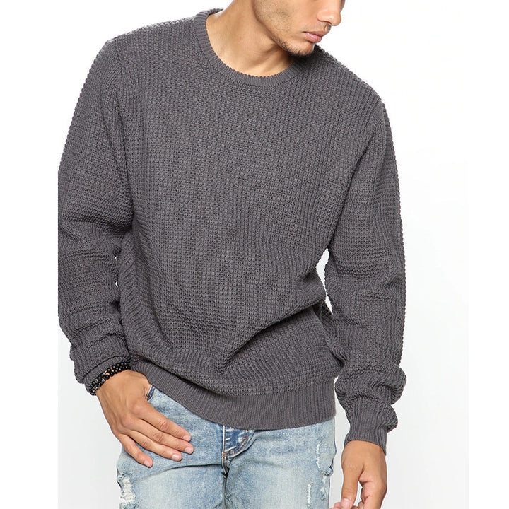 Chunky knit pullover for men with textured pattern and relaxed fit Lune London