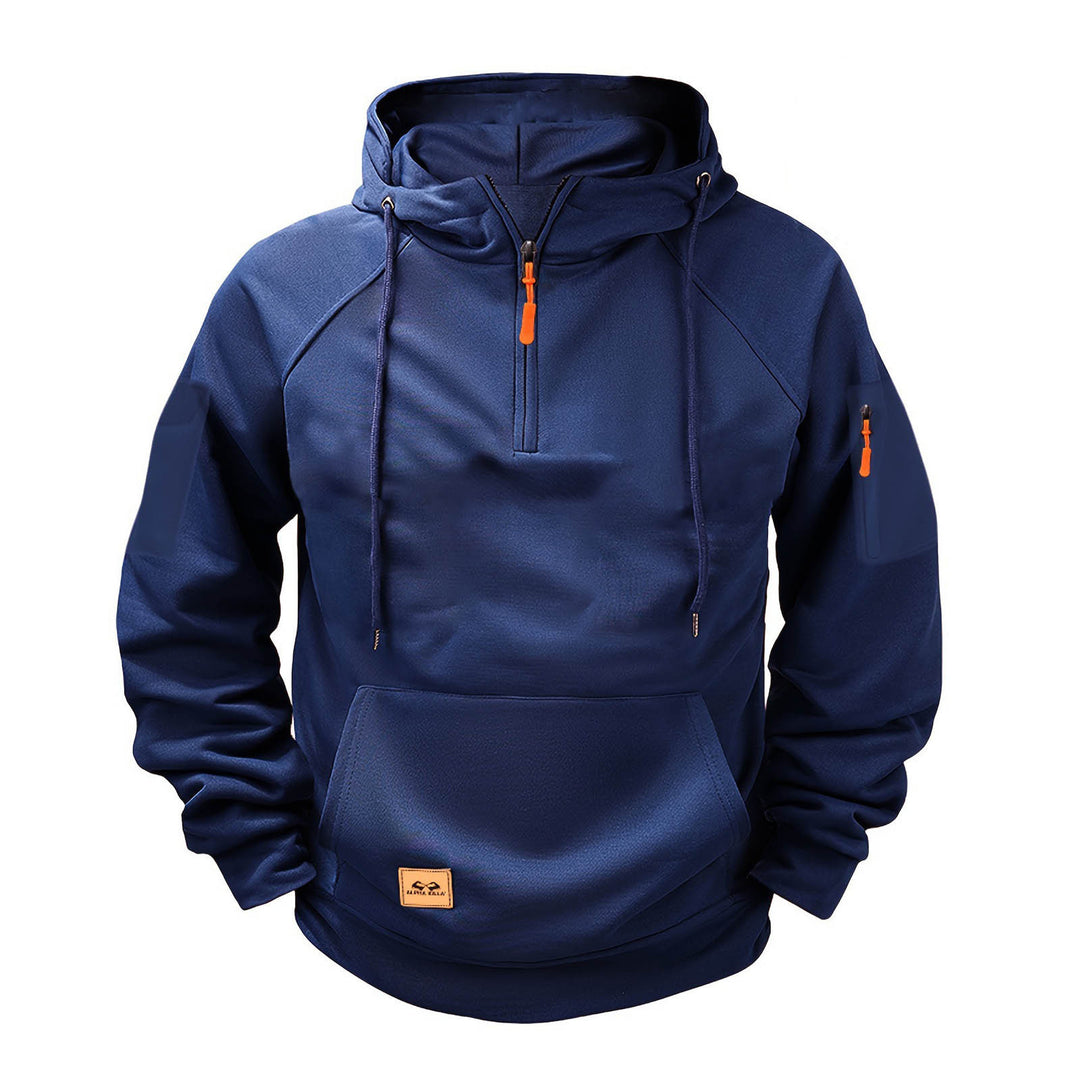 Men's sporty hoodie with practical zipper Lune London