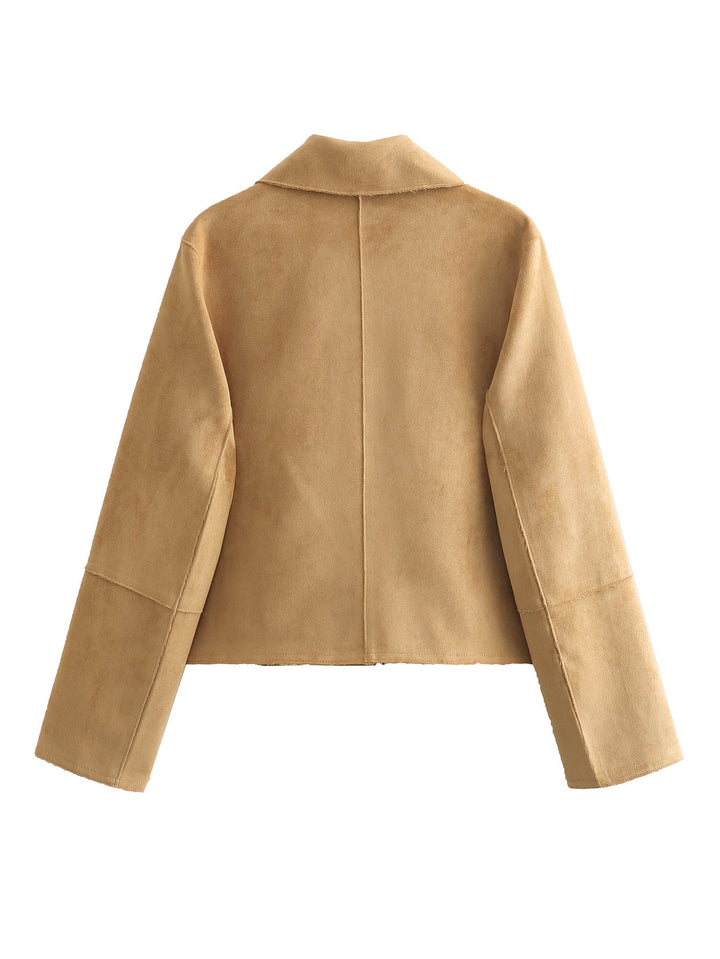 Women Slim Suede Jacket Lune London