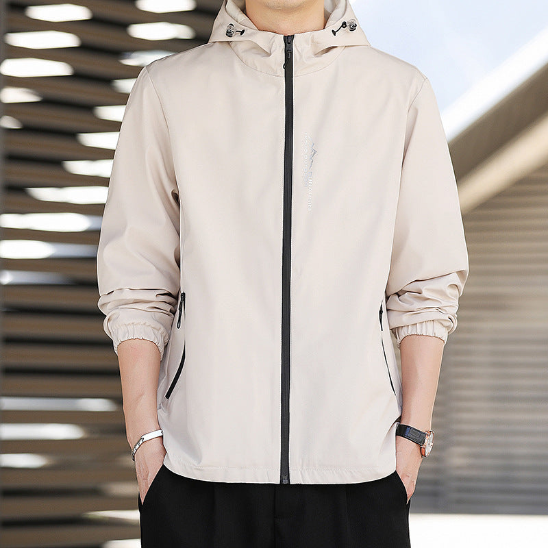 Waterproof sports jacket for men with adjustable hood Lune London