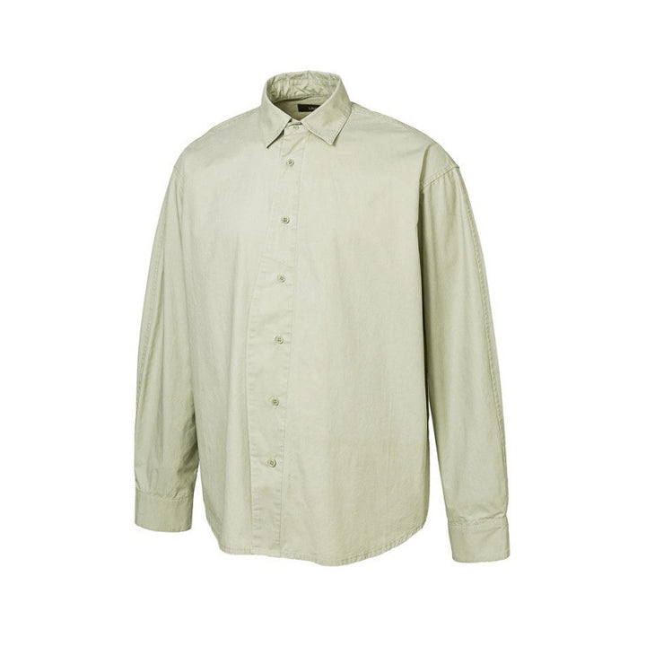 Men's Loose Oversized Shirt made of Cotton Twill with Spread Collar and Relaxed Fit Amarae