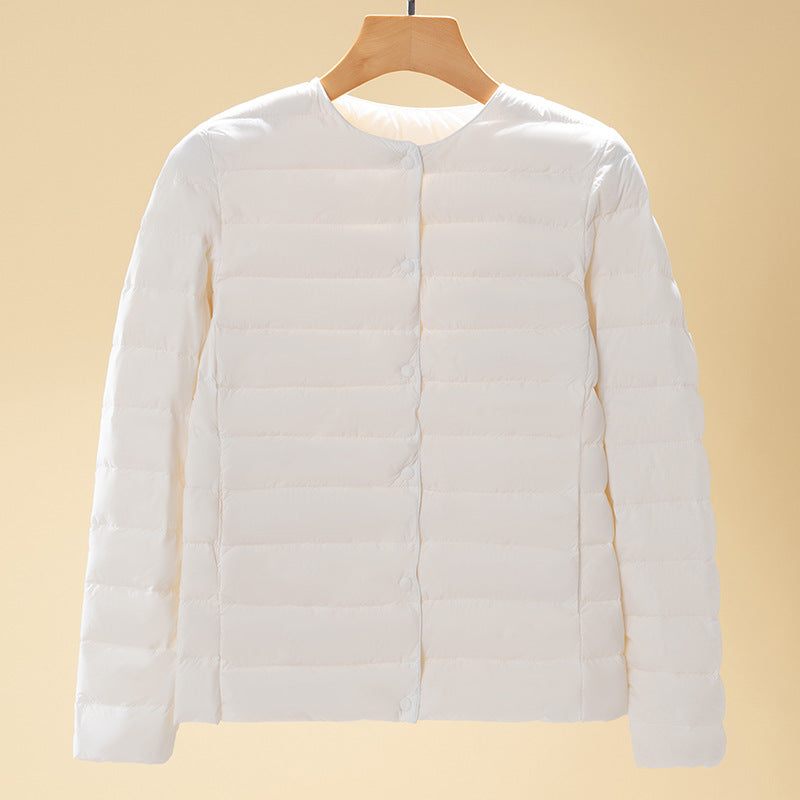 Women Ultra-Lightweight Quilted Jacket without Collar, Packable Thermal Jacket for Travel and Everyday Amarae