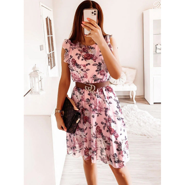 Lune London Floral Ruffle Midi Dress for Women