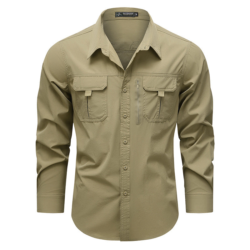 Practical outdoor shirt for men with versatile pockets Amarae