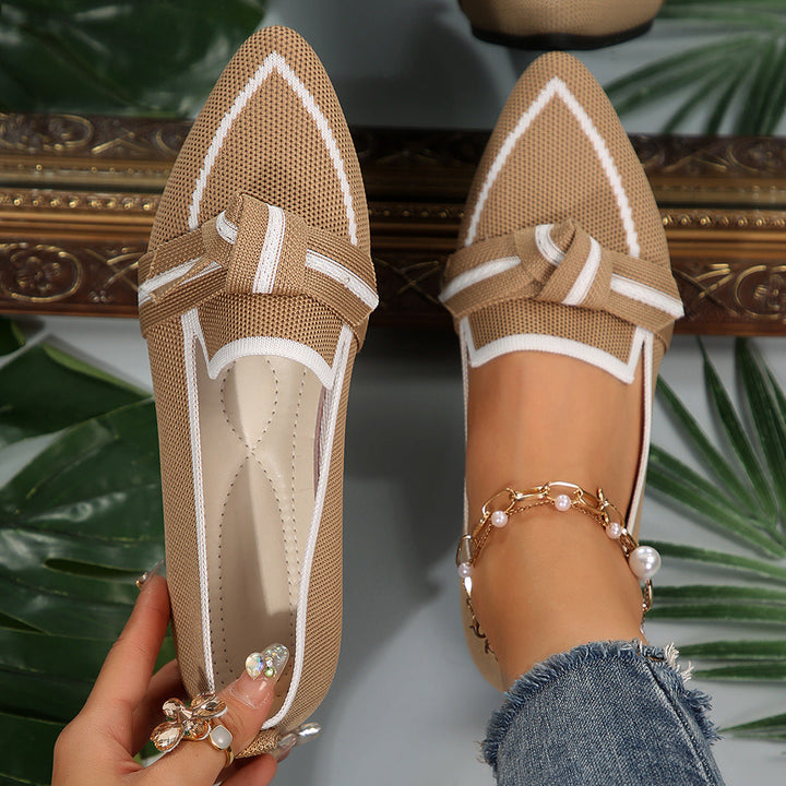 Women's Slip-On Moccasins with Elegant Knot Detail Lune London
