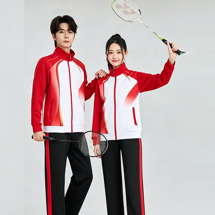 Unisex badminton training set with functional polo and sporty jogging pants Amarae