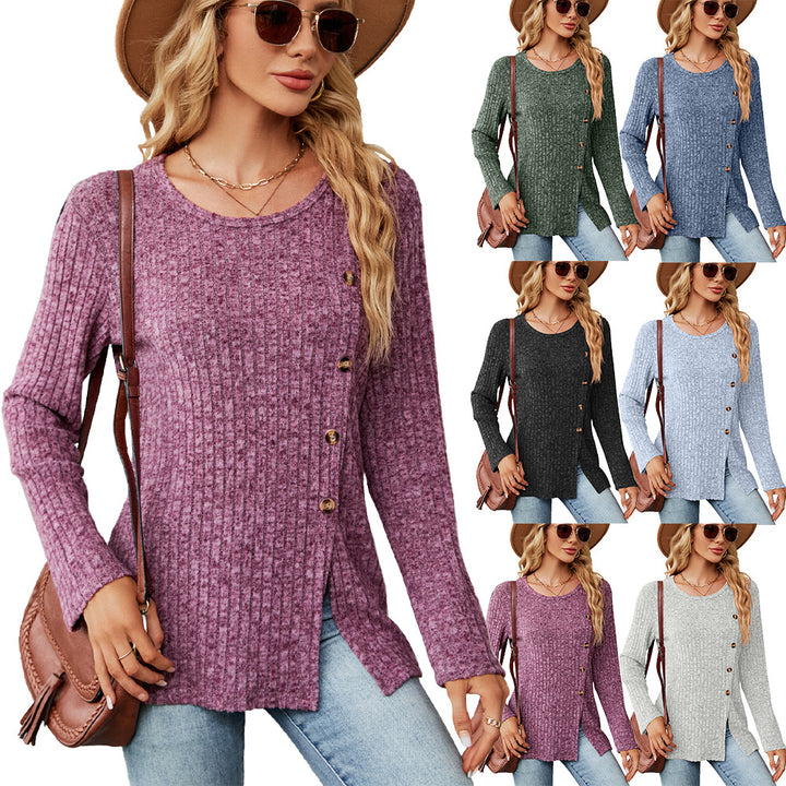 Haut en tricot à manches longues pour femmes Chic & Stil