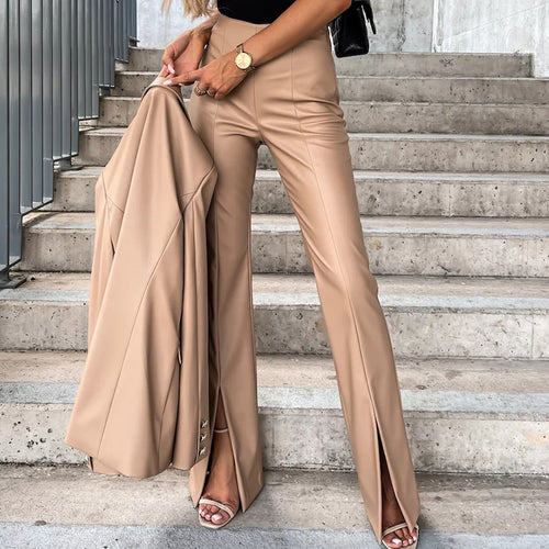 Elegant suit for women with wide legs and extravagant button detail Amarae