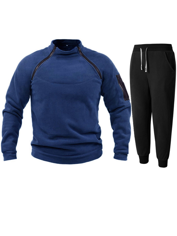 Functional fleece jacket for men with chic and stylish elastic sports pants