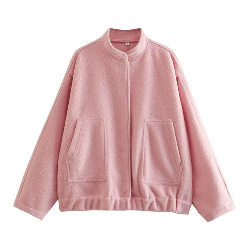 Casual oversized women's jacket with practical pockets Amarae