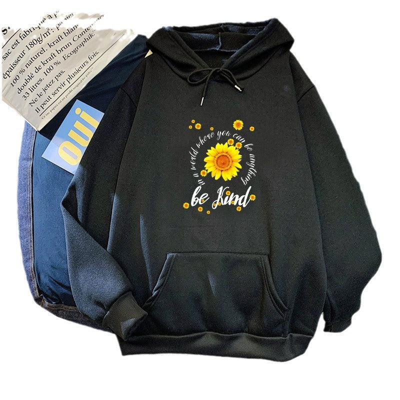 Women's hoodie with inspiring sunflower design Chic & Stil